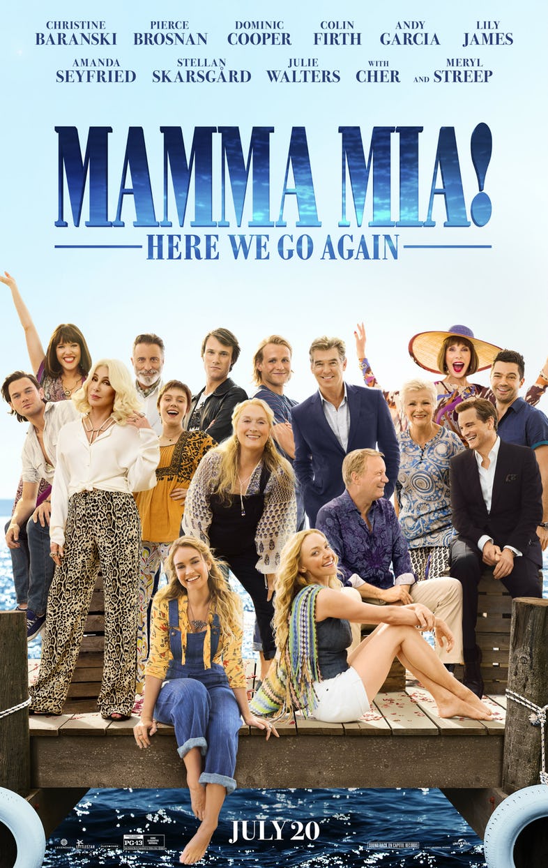 A new poster for Mamma Mia! Here We Go Again - just focus